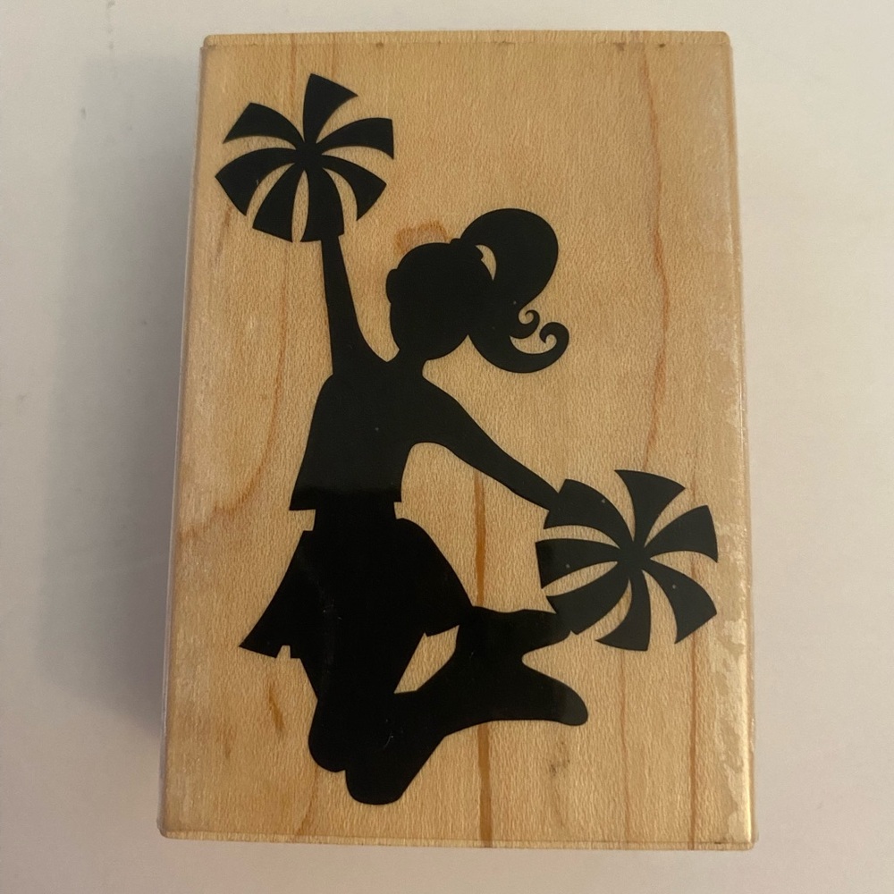 Stampabilities GR1259 Cheerleader Silhouette rubber stamp